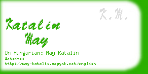 katalin may business card